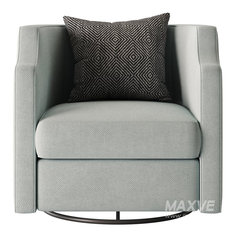 Infinity Swivel Barrel Chair Blue - Image 11