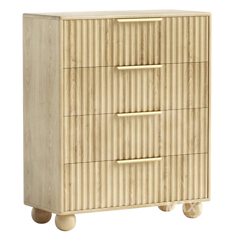 Camila 4 Drawer Wood Chest - Image 3