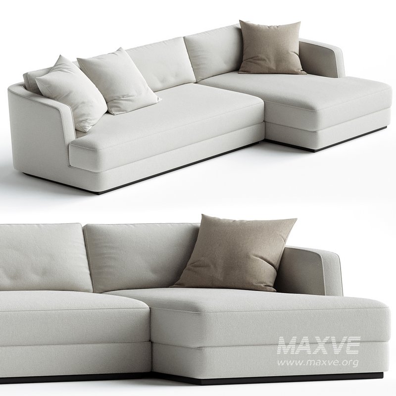 Flexform Barret Sectional Sofa Designer Roberto Lazzeroni - Image 2