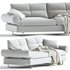 Limes New Sofa in Avant Apres Upholstery and Armrest with Roll by Sergio Bicego - Thumbnail 1
