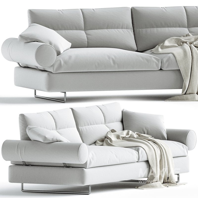 Limes New Sofa in Avant Apres Upholstery and Armrest with Roll by Sergio Bicego - Image 1