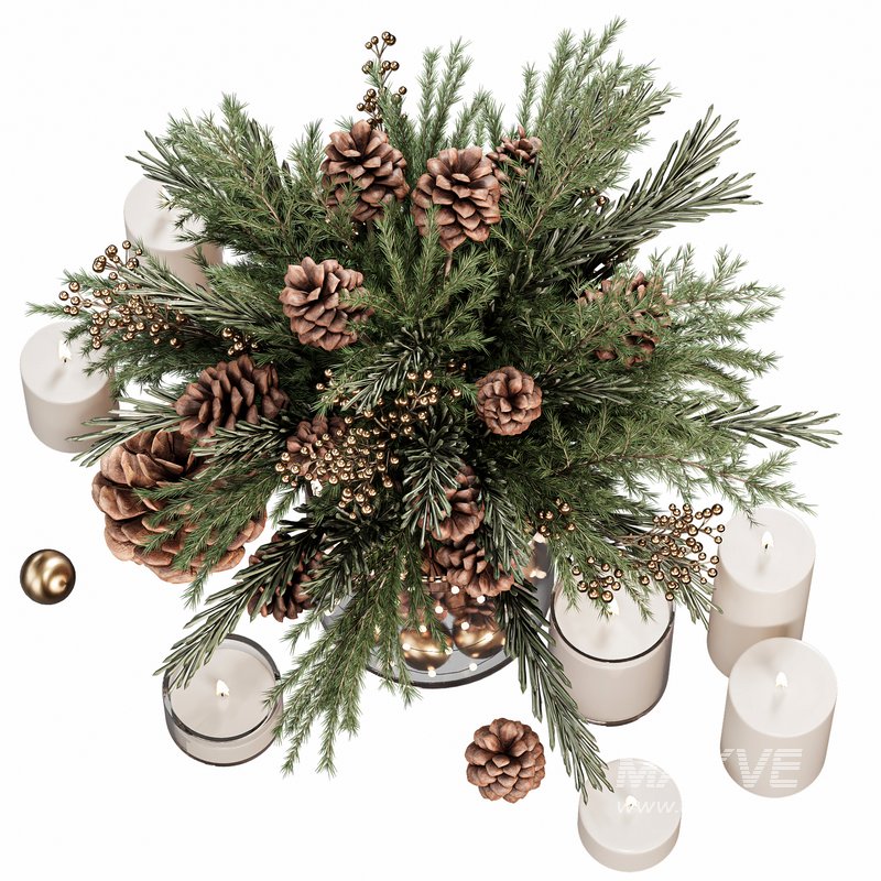 Christmas Pine Cone Decor Set - Image 5
