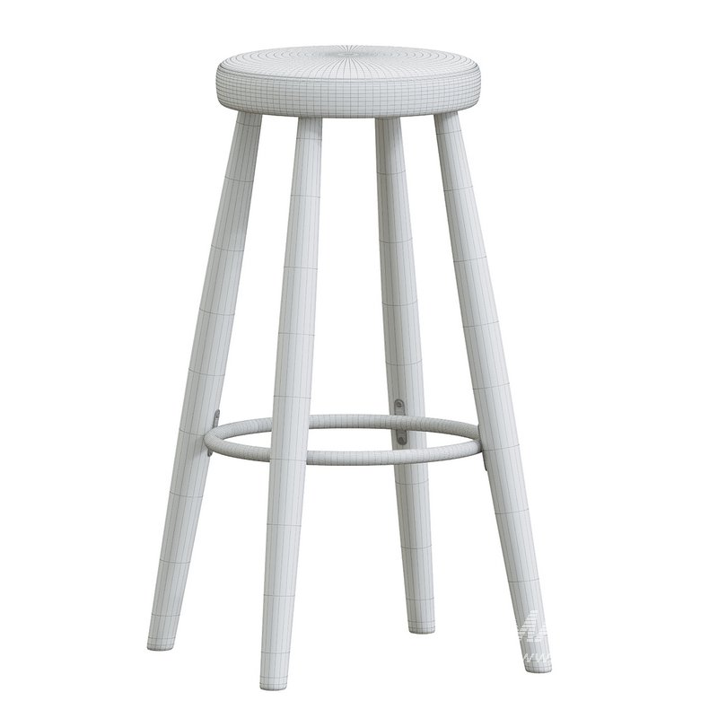 Mid Century Modern Bar Stool CH 56 by Hans Wegner - Image 4