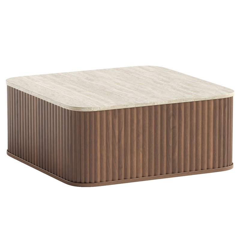 Travertine Oak Coffee Table - Image 1