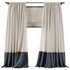 Two Tone Velvet Bottom Curtains 61 - Thumbnail 1