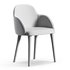 GIULIA GREY VELVET DINING ARMCHAIR - Thumbnail 3