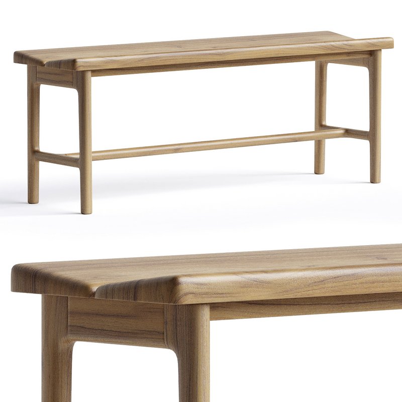 Handmade oak dining table bench - Image 3