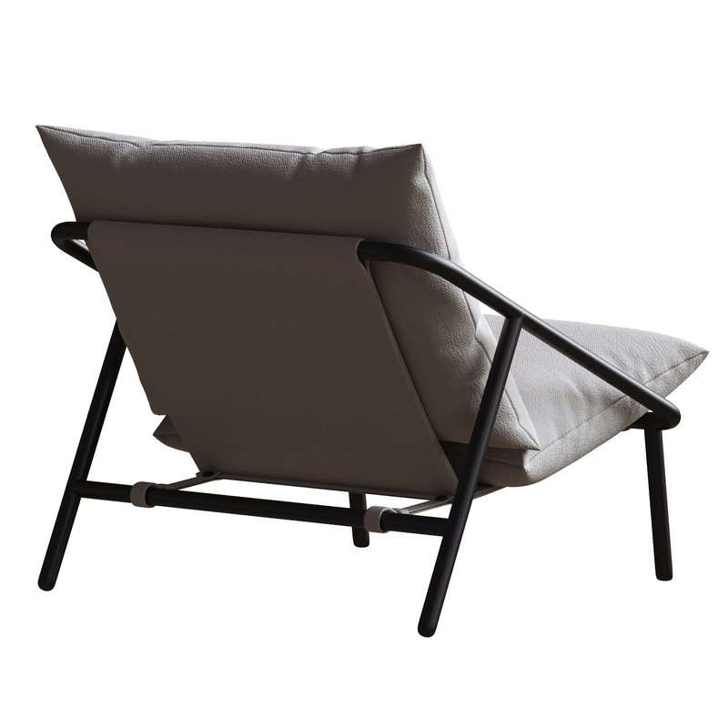 Ayatt Modern Metal Frame Sling Accent Armchair - Image 4