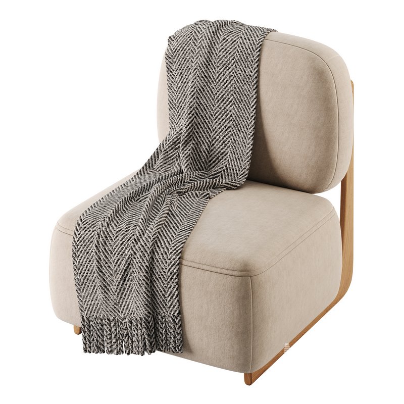 Modern Simple Style Cherry Wood Side Chair - Image 3