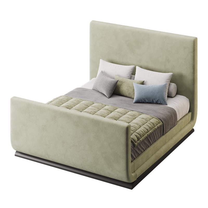 Double bed with upholstered headboard - Image 3