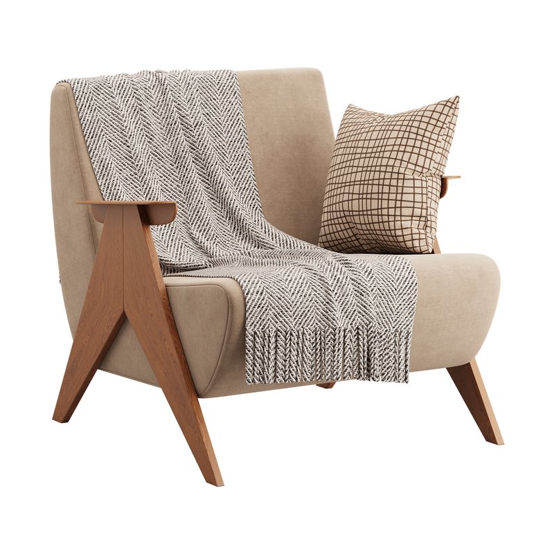 Nordic Ash Wood Arm Chair - Image 6