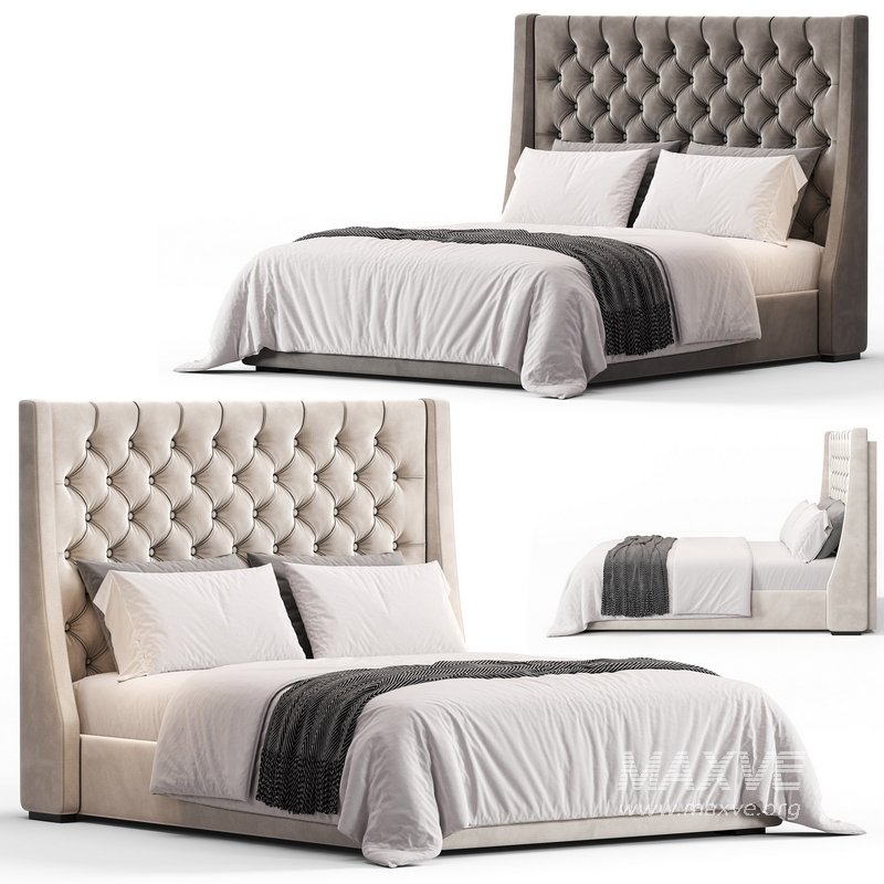 Grand Curved Wingback Bed Frame By Barron Beds - Image 1