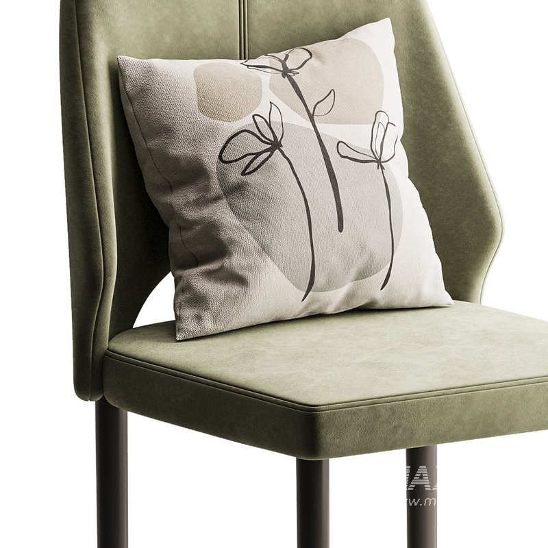 Bordered Sturdy Faux Leather Upholstered - Image 6