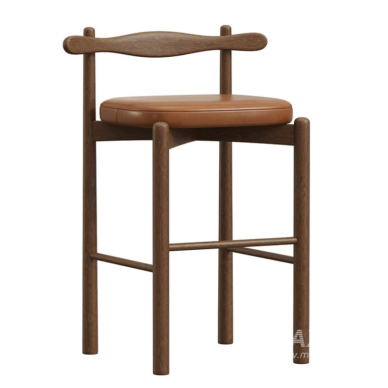 Counter Stool UCA- Dark Brown Wood - Image 3