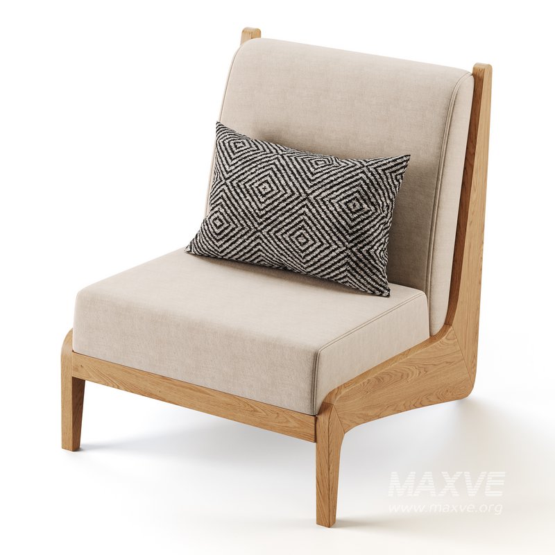 Art Deco White Foam Side Chair - Image 3