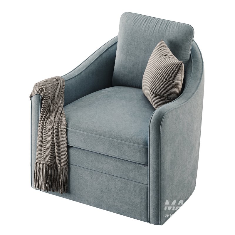 Wide Seat Lounge Swivel Arm Chair - Image 2