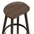 Brutalist Bar Stools in Darkened Wood and Steel Detailing - Thumbnail 3