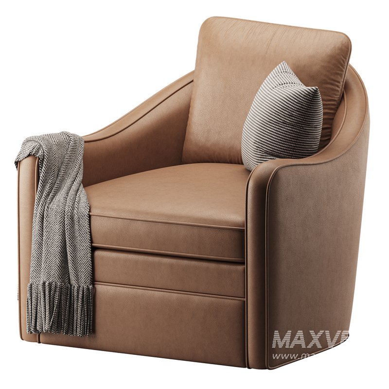 Wide Seat Lounge Swivel Arm Chair - Image 7