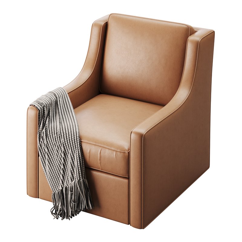 Patterned Swivel Lounge Chair - Image 5
