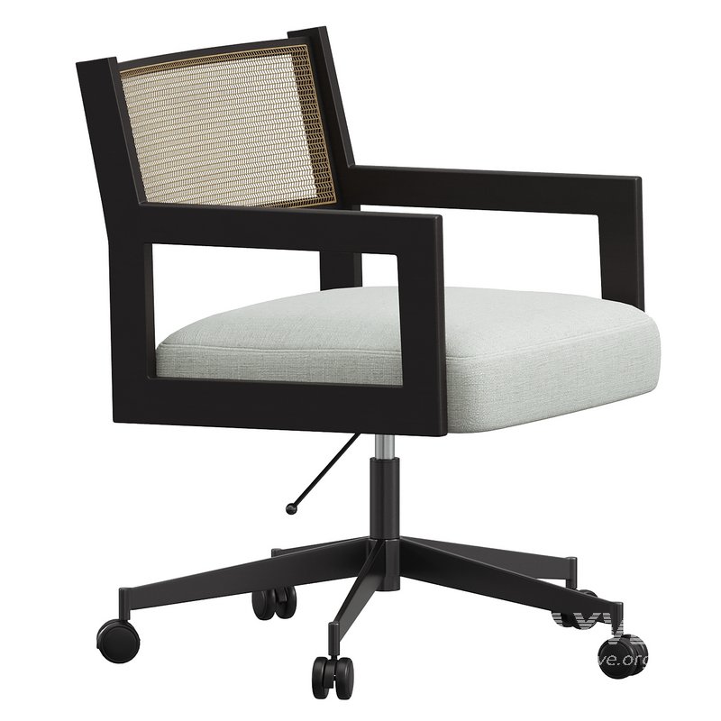 Lakeport Upholstered Swivel Desk Chair - Image 1