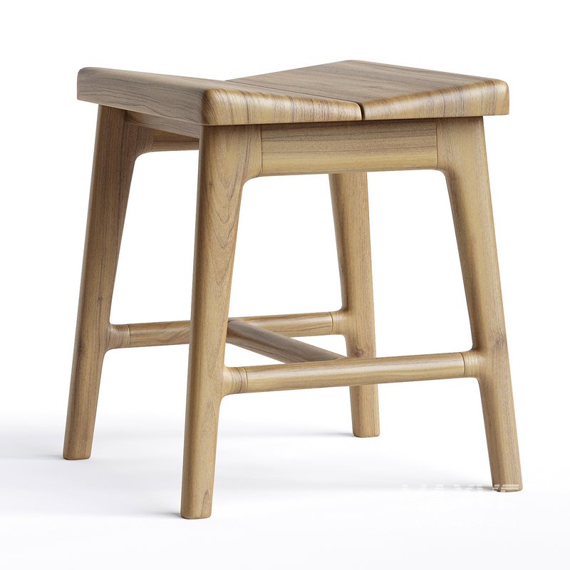 Handmade modern small oak stool - Image 3