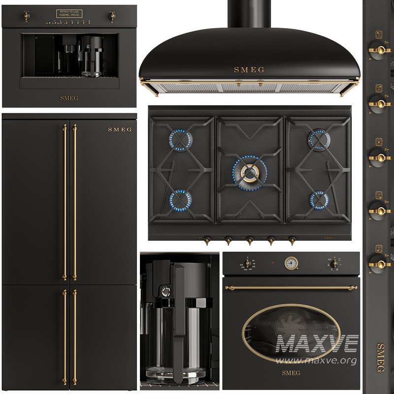 smeg black appliance - Image 1