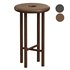Custom Walnut Wood Round Bar Stool - Thumbnail 1