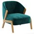 Bronx Frame Fine Chenille Moss Green Turner Wooden Accent Chair - Thumbnail 1