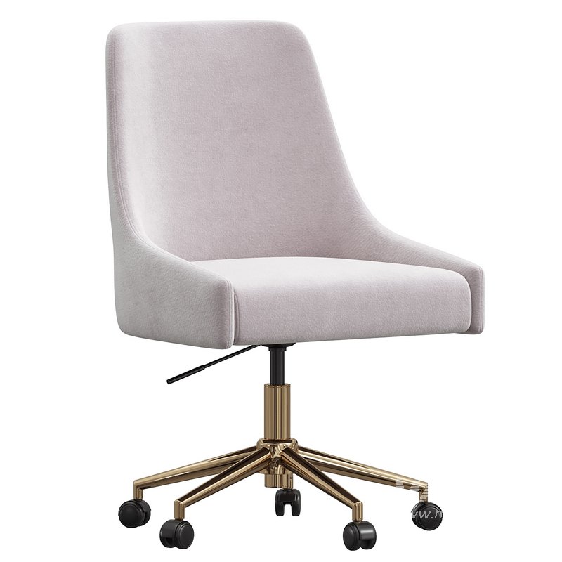Karina Swivel and Adjustable Velvet Office Chair - Image 1