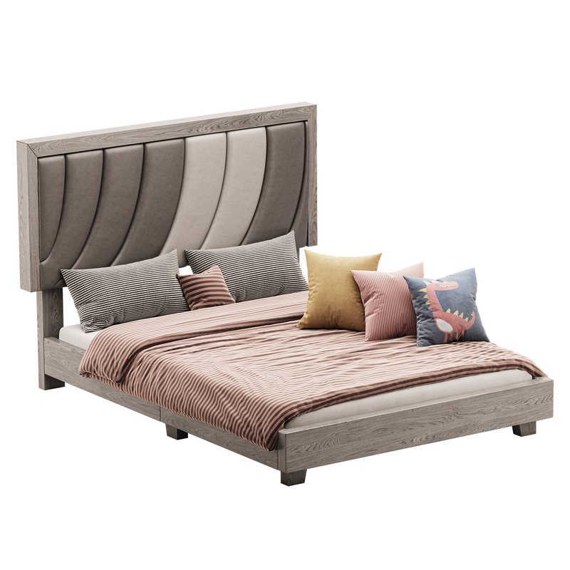 Boyd Sleep Bree Upholstered Faux Leather Platform Bed - Image 2