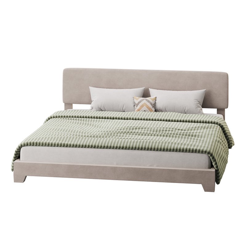 Einfach King Upholstered Platform Bed - Image 5