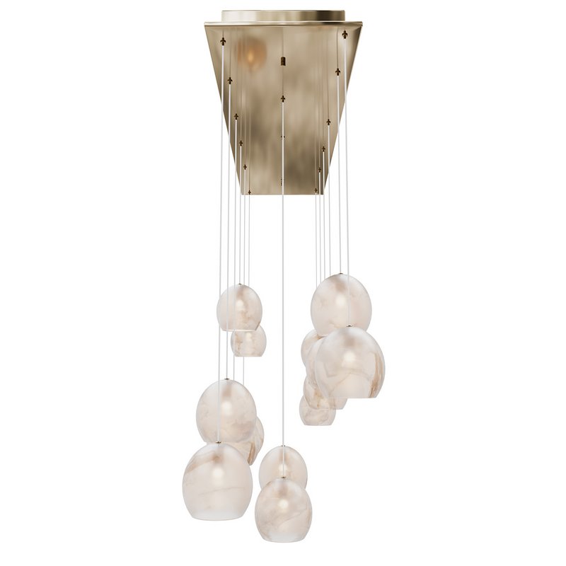 Lazio 15-Light Linear Multi-Drop Pendant Currey Company - Image 3