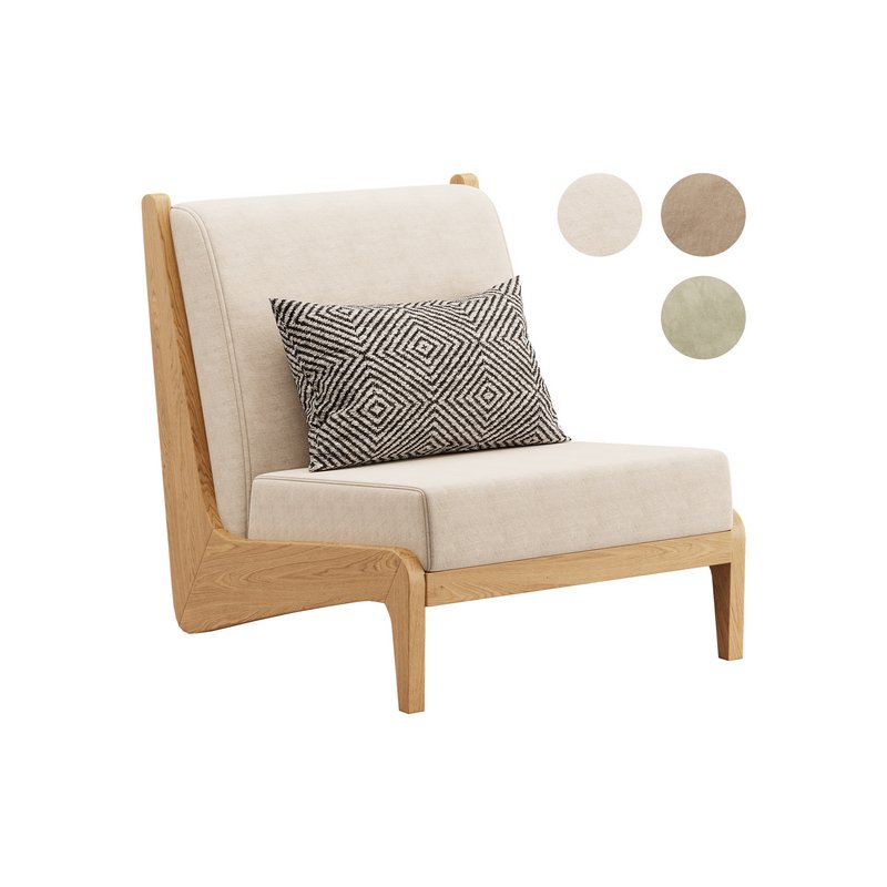 Art Deco White Foam Side Chair - Image 1