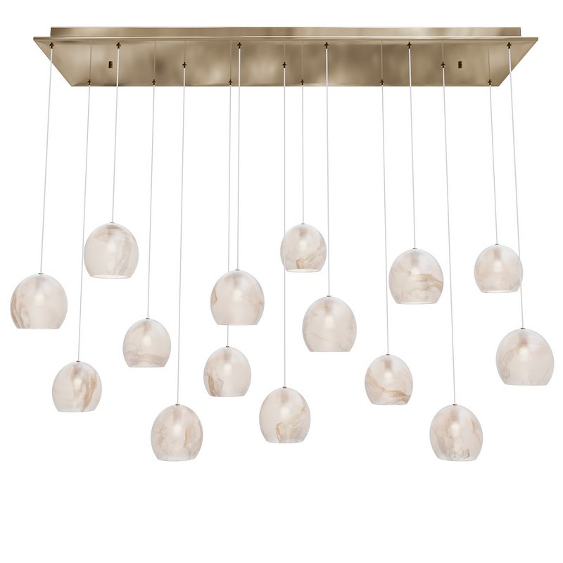 Lazio 15-Light Linear Multi-Drop Pendant Currey Company - Image 5
