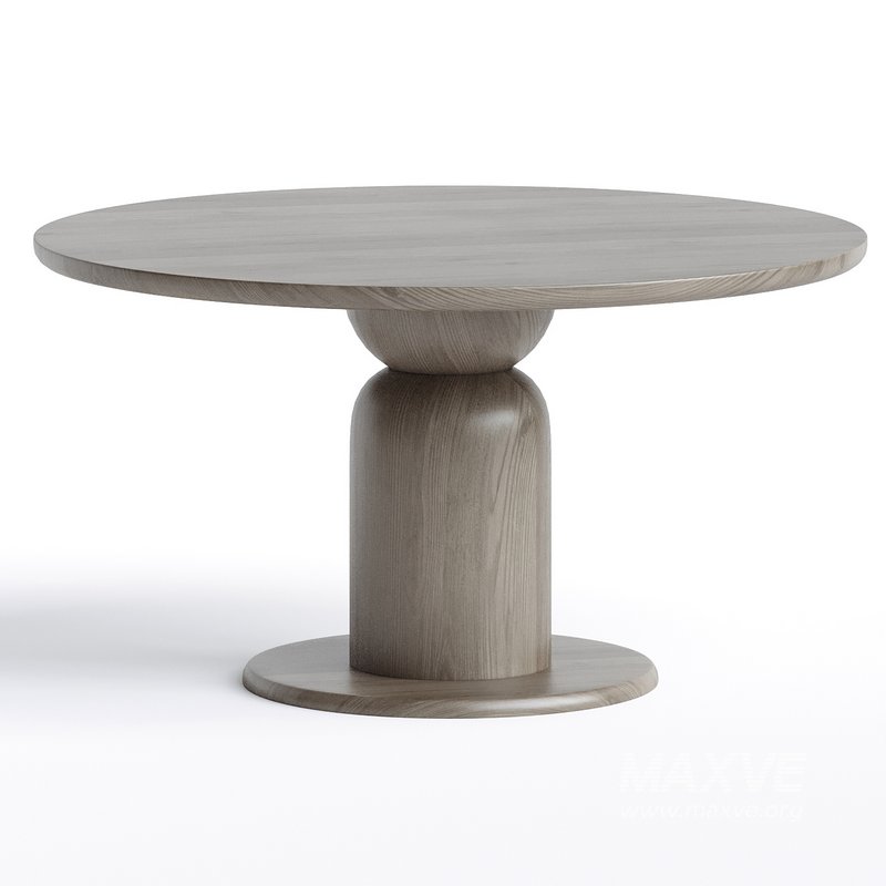 Mila Contemporery Round Wooden dining table Refined Black - Image 2