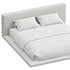 Cesar Suede Fabric Contemporary Minimalist Bed Frame King Size - Thumbnail 2