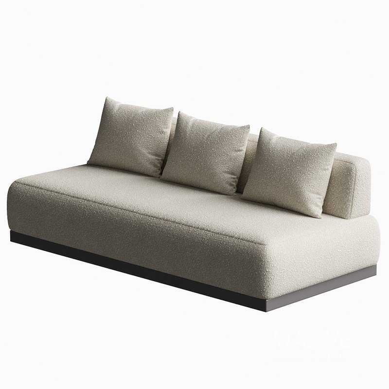 AMALFI 3 SEAT ARMLESS SOFA - Image 2