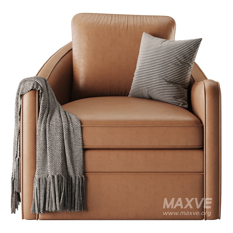 Wide Seat Lounge Swivel Arm Chair - Image 6