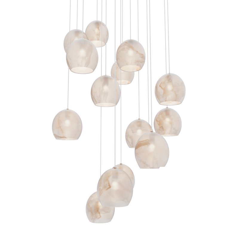 Lazio 15-Light Round Multi-Drop Pendant Currey Company - Image 4