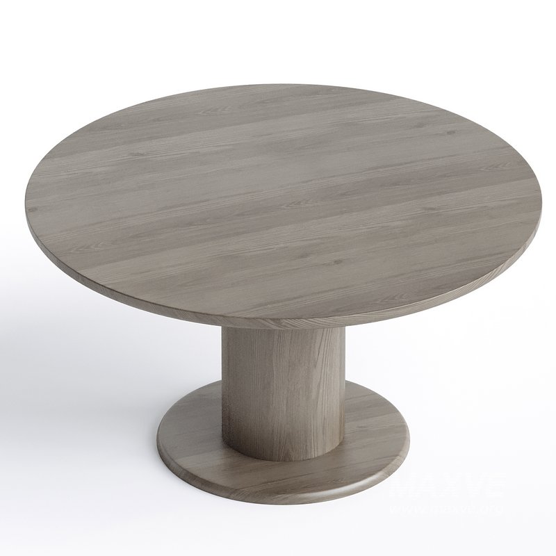 Mila Contemporery Round Wooden dining table Refined Black - Image 3