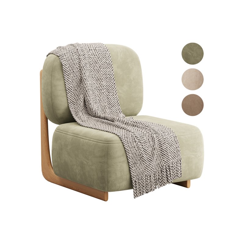 Modern Simple Style Cherry Wood Side Chair - Image 1