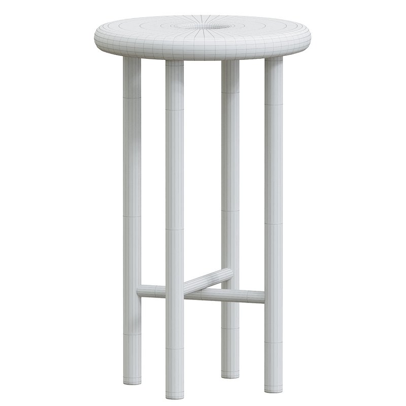 Custom Walnut Wood Round Bar Stool - Image 4