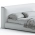 Amabilis Gray Cotton Linen Gray Fabric Contemporary Rectangular Headboard Bed Frame - Thumbnail 3