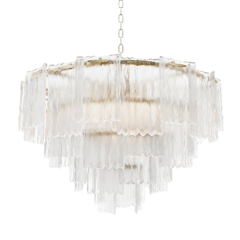 Round pendant chandelier made of ribbed glass 164FA-33128 Garda Decor - Image 5