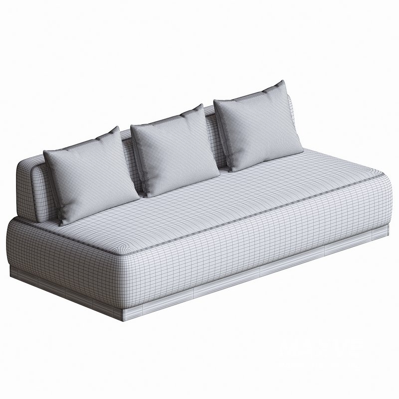 AMALFI 3 SEAT ARMLESS SOFA - Image 5