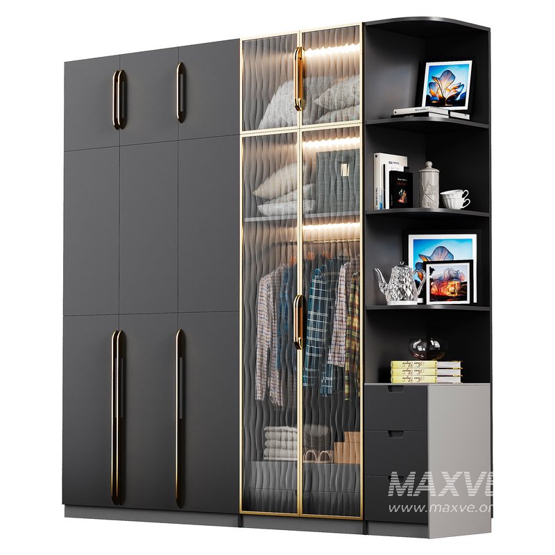 Wardrobe with clothes - Image 4