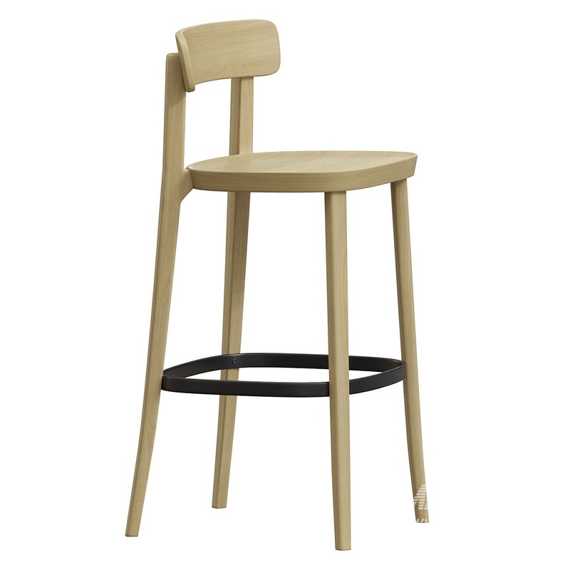 Josue 75cm Wooden Bar Stool - Image 3
