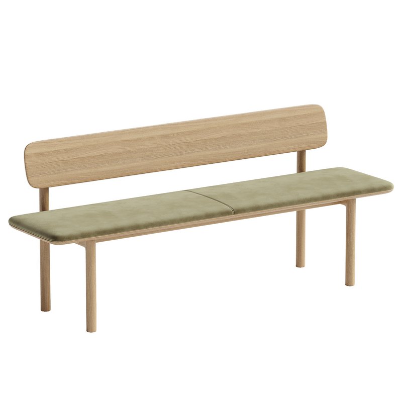 Neva bench with backrest - Image 3
