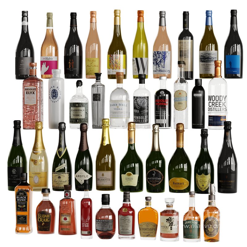 Bottles -40 Champagne- Whiskey-vodka and Wines - Image 1