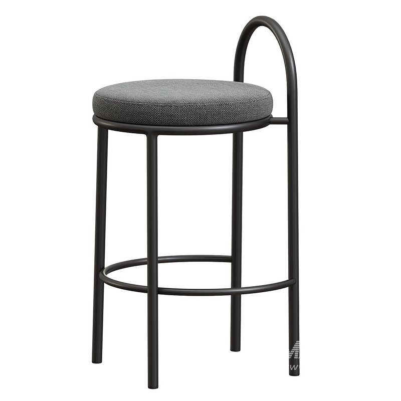 Mclean 63cm Black Frame Bar Stool - Image 2